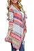 BISHUIGE Women's 3/4 Sleeve Kimono Loose Cardigan Sweaters 2X-Large,Red