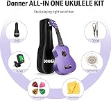Donner Soprano Ukulele DMU-01 21in Matte Purple Bundle Kit with Lessons view 5