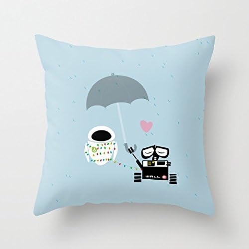 True Love Walle And Eve Throw Pillow Cover Case Cushion for Couch Sofa Home Decor 18X18 Inch