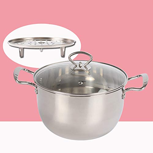 image for QWER Stainless Steel Soup Pot 22cm Kitchenware Hot Pot for Gas Stoves,