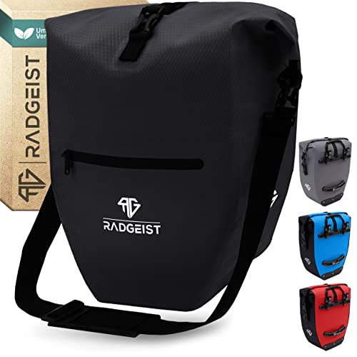 RADGEIST Fahrradtasche für Gepäckträger - Tasche für Fahrrad Gepäckträger - Gepäckträgertasche wasserdicht & Umhängetasche - Radtasche mit Reflektoren