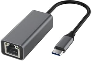 Portable Type C to Ethernet Adapter, 1000 Megabit, Wide Compatible Ethernet Adapter for Laptop Desktop PC Tablet Smartphone, 