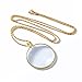 PROW® Golden 1-3/4 Inch Optical 5X Pendant Necklace Magnifier Magnifying Glass Loupe for Reading Fine Print, Zooming, Increase Vision and Jewelry Inspection