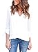 Dokotoo Womens Casual Ladies Chiffon Blouses and Tops for Work White Small