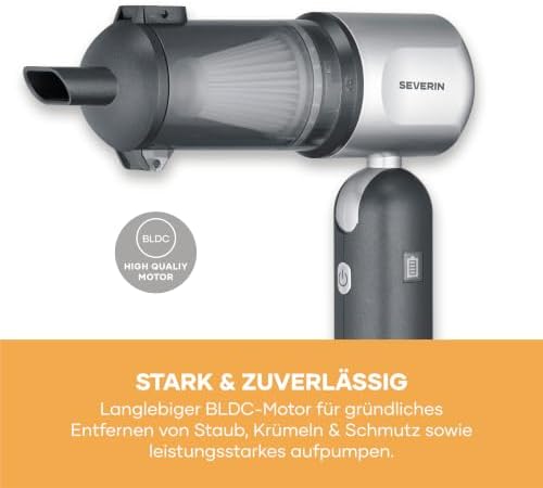 3-in-1 Akku-Handstaubsauger, Luftbläser & Aufpumper, Staubgebläse, für Luftmatratzen, Auto, Haushalt, 3 Stufen, 17000Pa, Kabellos, 240000U/min, S-Power Duoboost, 120W, anthrazit, HV 7149