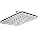 AKDY Top Mount and Wall Mount Ultra Thin Shower Head (7.9 INCH- Chrome Black)