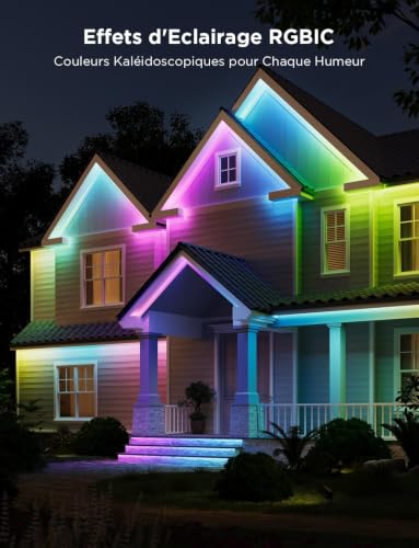 Govee LED Strip 10M Outdoor IP65 Waterproof, RGB Strip Multicolor | APP Control, Outdoor Lights for Eaves Balcony Garden Pool