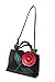 Celsino Women Handbag Clutch Purses Shoulder Bag Large Flower PU Leather with Wooden Handle Bags (Black)