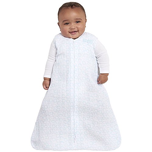 HALO 100 Cotton Muslin Sleepsack Wearable Blanket, TOG 0.5, Circles