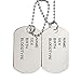 Oidea Mens High Polished Double Army Dog Tag Pendant Necklace,Silver,Black,27 Inch Chain Included