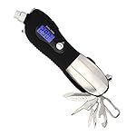 IdeaNext Y0177 Digital Tire Pressure Gauge with Multi Emergency Tool-Safety Hammer, LED Light