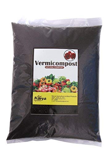 Navya Agriallied Vermicompost/Worm Casting/Humas for Home Garden, 2 Kg