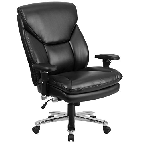MFO-247-Intensive-Use-Multi-Shift-Big-Tall-400-lb-Capacity-Black-Leather-Executive-Swivel-Chair-with-Lumbar-Support-Knob