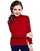 Leveret Solid Turtleneck 100% Cotton (7 Years, Red)