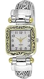 Moulin Women's Elegant Medallion Cuff Silver and Gold Watch #12036.74069