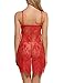 Avidlove Women's Babydoll Lingerie Sexy Bridal Lace Nightgowns Sheer Chemise Boudoir Nighty (Red, X-Large)