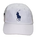 Polo Ralph Lauren Mens #3 Pony Logo Baseball Hat Cap White