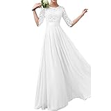 Eiffel Women's Lace Splicing Chiffon Long Maxi