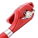 Besiva Smooth Edge Handy Stainless Steel Can Opener with Turn Knob and Soft Grip Handle, Red