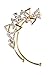 Fashion Jewelry Gold-tone Crystal Art Deco Triangle Ear Wrap Ear Cuff No Piercing Earrings