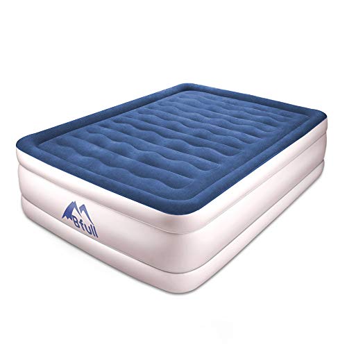 BFULL Air Mattress Thicken Inflatable No Leakage Airbed Portable Inflatable Mattress with Built-in Electric Pump,Durable,Easy to Store, Install,80 x 60 x 18 in,Air Mattress Queen Size,Blue - Thumbnail 7