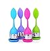 Tea Infuser, Ououdee 4-Pack Silicone Tea Infuser Handle Stainless Steel Strainer filter Infuser with Drip Tray for Loose Leaf Grain Tea Cups, Mugs, and Teapots