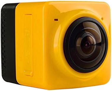 360 Degree DV Sports Camera Mini Wireless Waterproof Panoramic HD 12801024 28fps Wifi Camcorder Wide Angle Fisheye Lens- Cube Yellow