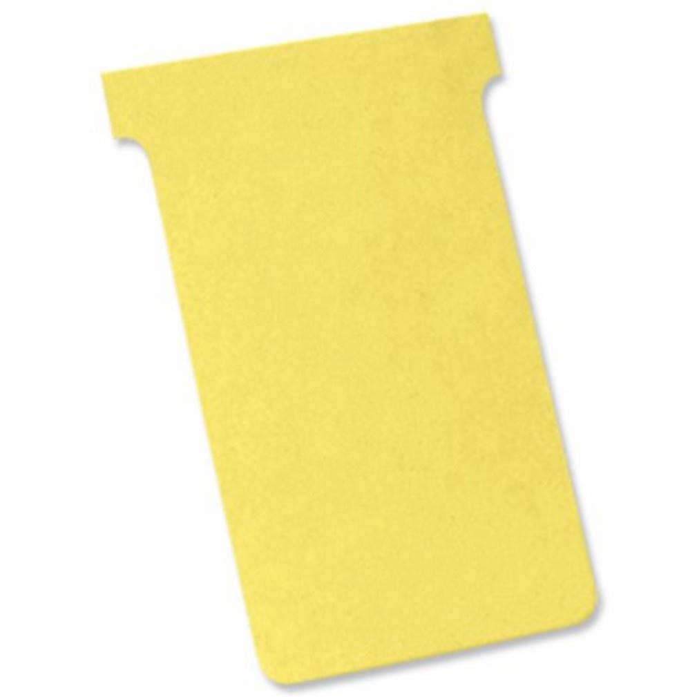 Nobo Board Accessory, T-Cards in Blister Pack, Size 3, Pack of 100, Green Yellow