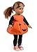 Sweet Dolly Doll Clothes for 18 Inch American Girl Dolls 2PC. Halloween Pumpkin Lantern Dress Set