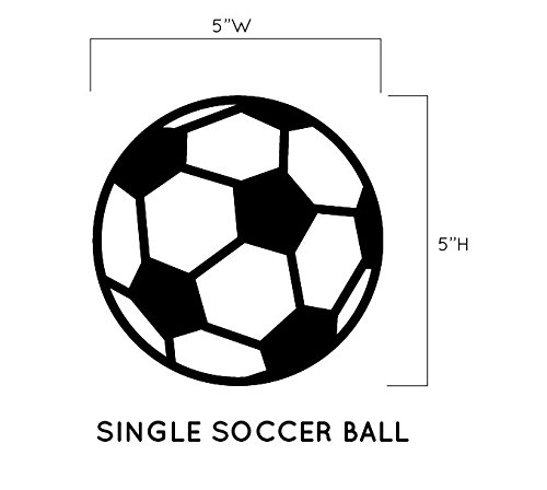 10サッカーボール スポーツビニール壁デカール用ホーム オフィス キッズ部屋 Nurseries 学校 高学校 大学 大学 内部設計者 建築家 Remodelers ブラック サッカーパターン B0149azxsa ウォールステッカー 最も