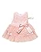 Molil Child Kid Girl Tutu Skirt Big Bow Princess Party Wedding Lace Dress Flower Pink 0-6M