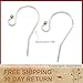 14K Solid White Gold Earwires W/Bead Tip - DIY Earrings - French Ear Hooks 14KT