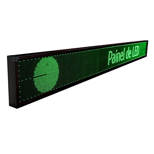 Painel de LED Letreiro Luminoso 3m X 40cm Alto Brilho Indoor (verde)