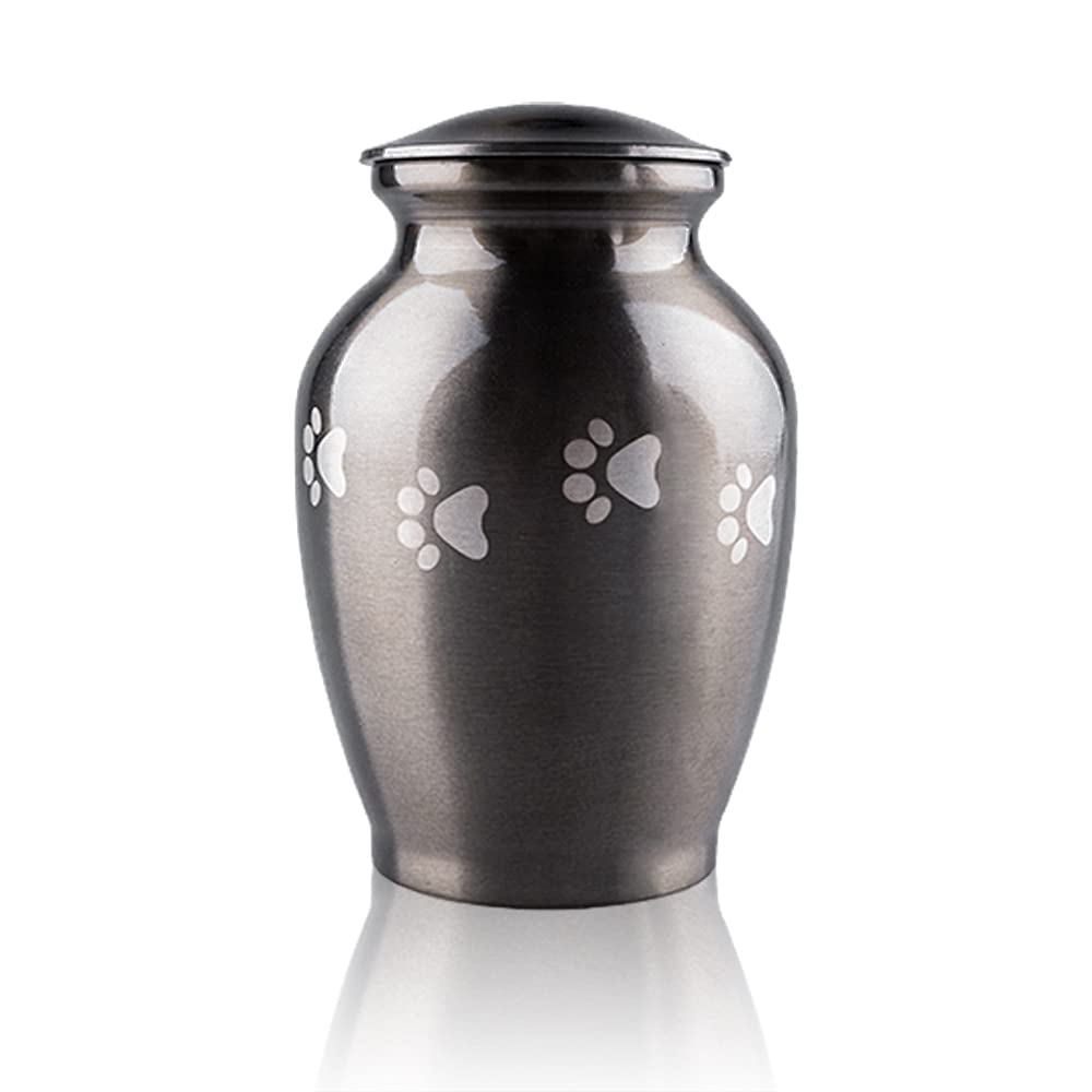 MAKEY'S Dog Keepsake Urns for Ashes with Paw Prints，Pet Memorial Cremation Urns for Dogs and Cats Ashes -Large