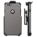 ImpactStrong Heavy Duty Case and Belt Clip Combo for iPhone 6 / 6s, Dual Layer Drop Protection Cover and Holster, Gun Metal