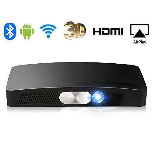 SeeYing Y2 3D Multimedia Home Theater Video Projector, Max 200" 3000Lumen Android Mini Portable Projector Support 1080p HDMI Bluetooth WIFI USB SD Card AV VGA for Home Cinema Laptop TV Games Phone