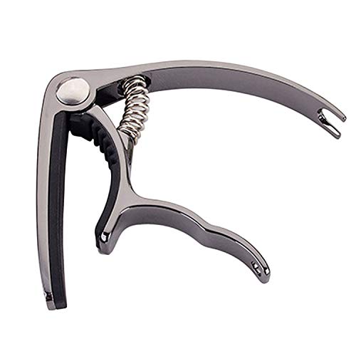 Universal Black Stainless Steel Metal Capo with 9pcs Random Color Picks for Acoustic Instruments Electric Guitar Bass Ukulele Banjo Mandolin Essentials