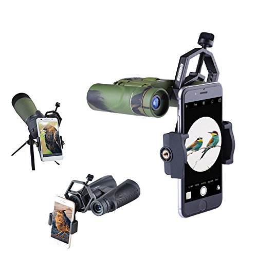 Universal Cell Phone Adapter Mount - Goodes SmartPhone Telescope Adapter Compatible with Binocular Monocular Spotting Scope Telescope Microscope for iPhone Samsung Galaxy &More