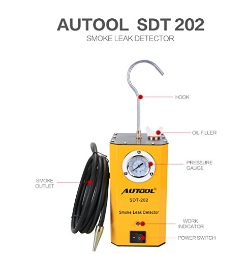Autool 12V Automotive Fuel Leak Detectors SDT-202 Cars Leak Locator Tester Car Fuel Leak Detectors SDT202 Car PIPE Leakage Tester Support EVAP For All Vehicles
