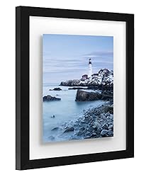 Americanflat 11x14 Floating Picture Frame in Black