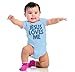 Brisco Brands Jesus Loves Me Retro Christian Baby Romper Boys or Girls Light Blue 6 Months