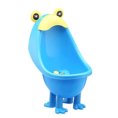 TOYMYTOY Baby Boys Urinal Potty Frog Standing Potty Training Urinal for Pee Trainer (Blue)