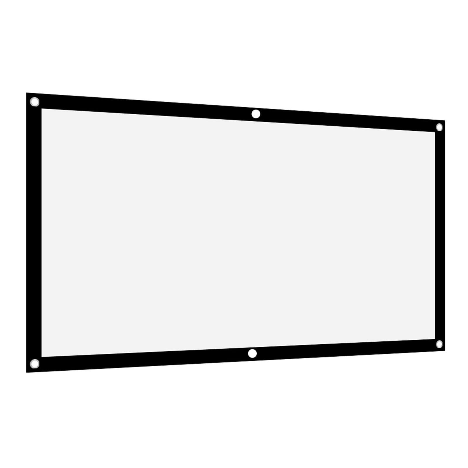 HD Portable Projector Screen 16:9 Non-Crease Projector Movie Screen Projection Curtain for Indoor Outdoor (60 inch)