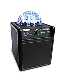 ION Audio Party Power | Portable Bluetooth Speaker System with Party Lights, Rechargeable Battery, and Auxiliary Input (10W) (Certified Refurbished)