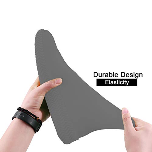 Sygile Small Size Premium Silicone Shoe & Boot Covers - Durable & Non-Slip, Non-Toxic, Water Resistant, Recyclable - for Medical, Construction, Workplace, Indoor Carpet Floor Protection - Gray