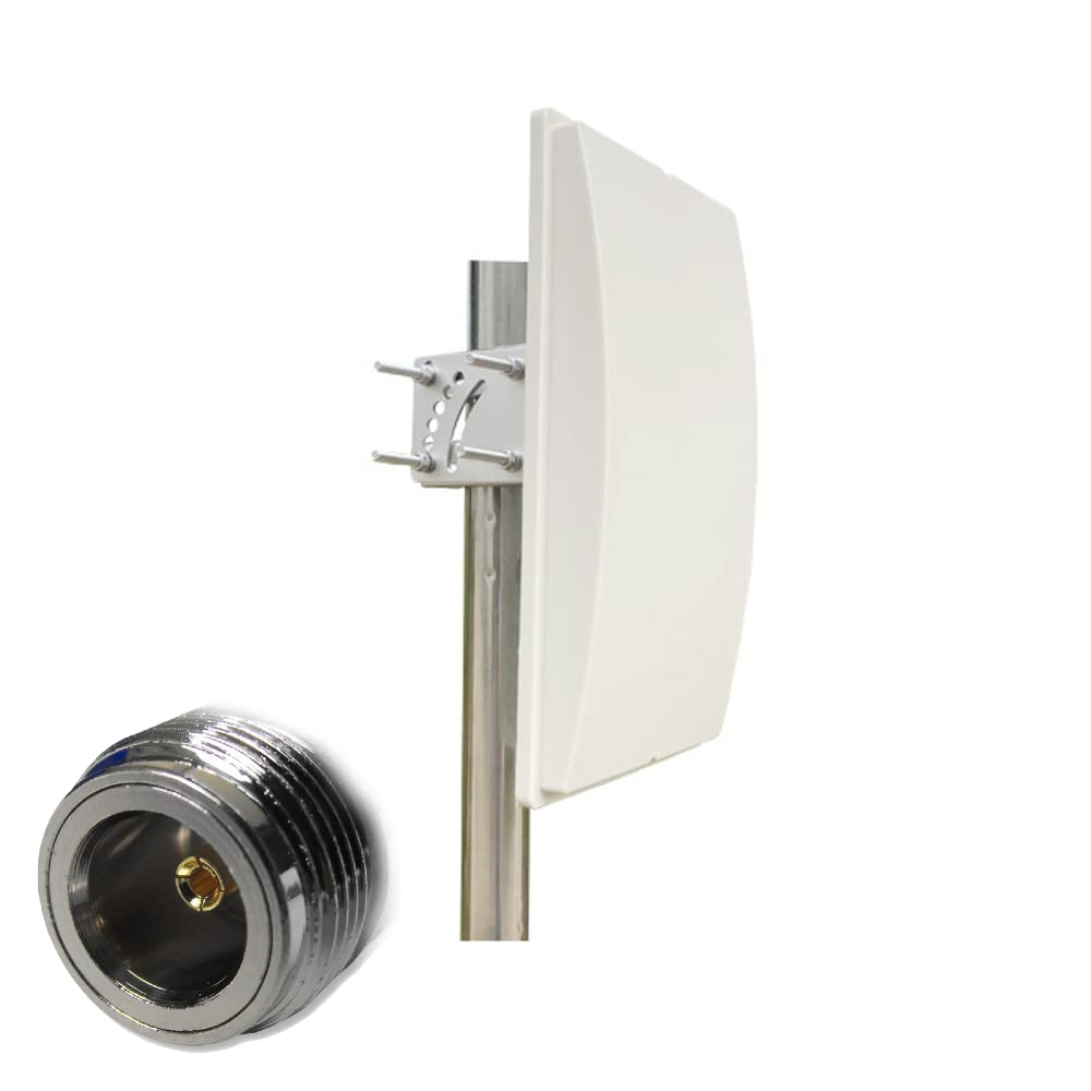 UniteCom High Gain 2.4GHz & 5GHz Dual Band Wi-Fi Directional Panel Antenna N-Type Female Connector Broadband Internet WLAN Wireless 5.8 Waterproof Outdoor Rugged 802.11AC AX WIFI 6