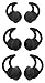 Replacement Earbuds Eartips for Quietcontrol 30, Small Medium & Large Noise Cancelling Double Flange Ear Hooks for Bose QC20 QC30 Soundsport Headphone [ 3 Pairs ] (Black)thumb 3