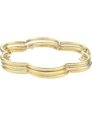 Womens Scrunched Scallops Stackable Bangle Set