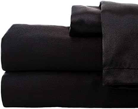 Hotel Collection Satin Sheet Sets-Black-Queen