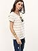 Romwe Women's Striped Crewneck Short Sleeve Loose Fit T Shirt Blouse Tops White S